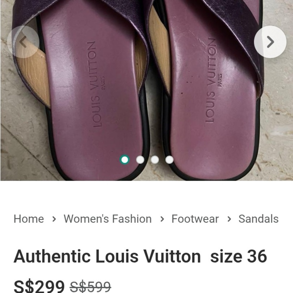 Louis Vuitton Dark Purple Sandals